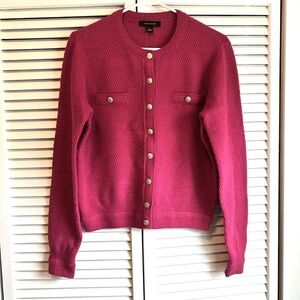 Ann Taylor Fuchsia Cardigan Sweater